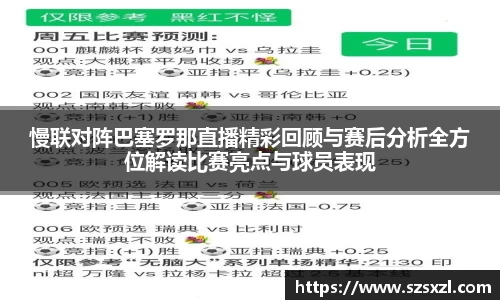 慢联对阵巴塞罗那直播精彩回顾与赛后分析全方位解读比赛亮点与球员表现